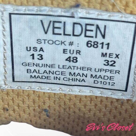 Velden Mens Work Boots Steel Toe Leather Safety Industrial Construction Sz 13 - Picture 8 of 8